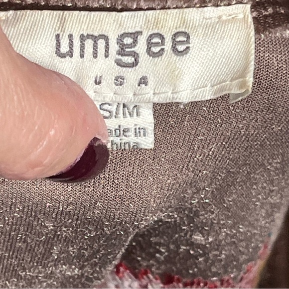 Umgee Embroidered Velvet Kimono Cover Up S/M Boho Floral Velvet Duster - Picture 7 of 8